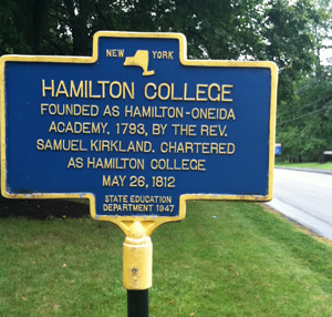 Hamilton College, Clinton, NY