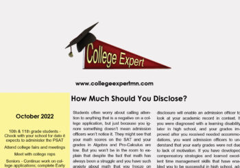 October 2022 College Expert Newsletter