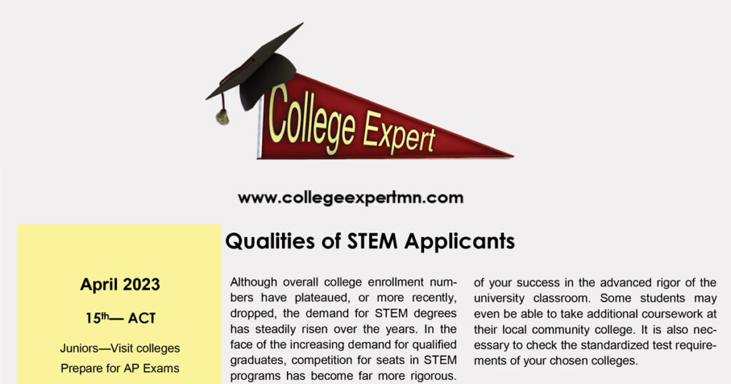 April College Expert newsletter banner